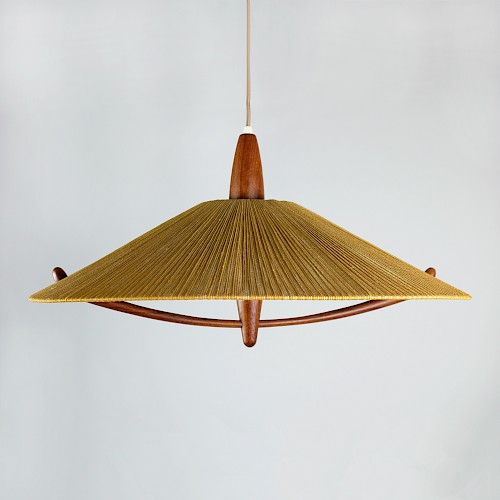 Teak Ceiling Lamp by Temde Leuchten